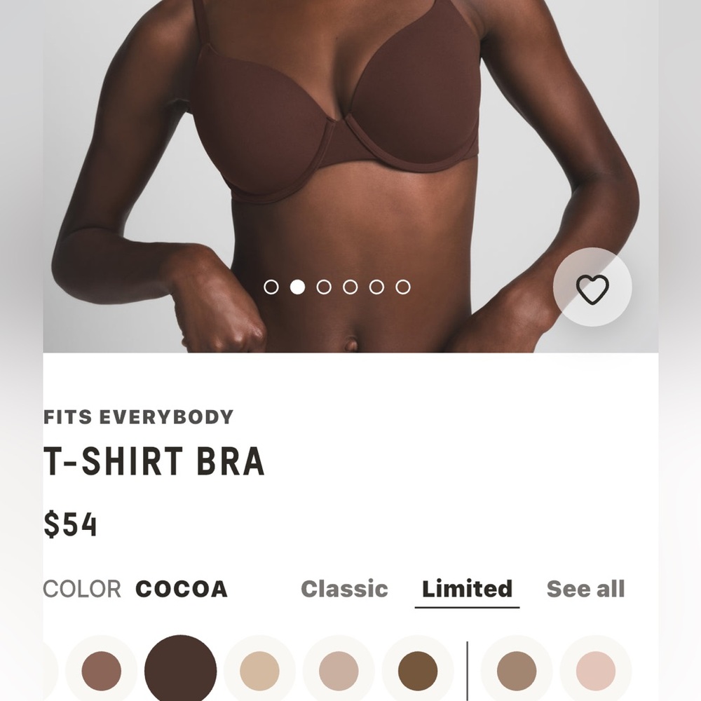 SKIMS Fits Everybody T-shirt bra in Cocoa 34C
Brand new without tag